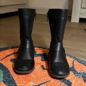 Black Leather Women's Boots
